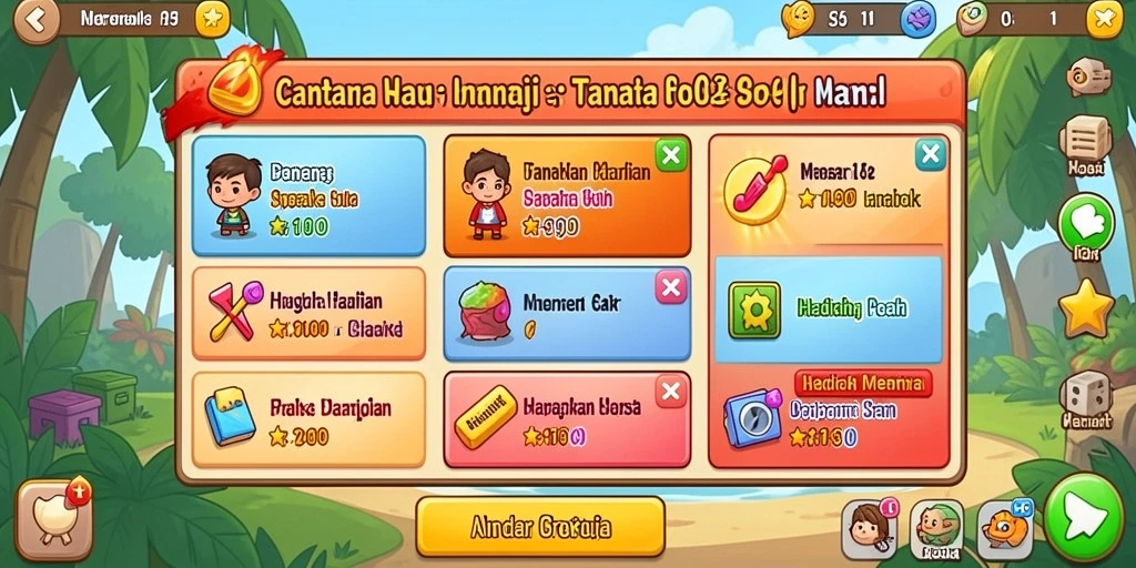 Gambar antarmuka permainan GOD77 yang menarik.